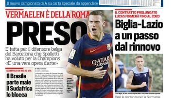 Roma reel in Vermaelen - reports