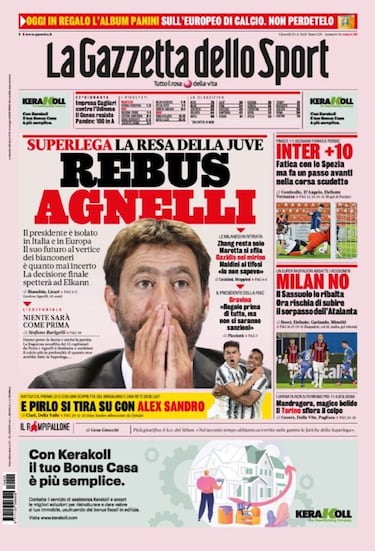 Agnelli se queda solo y su presidencia en la Juventus está "en duda" según la prensa italiana