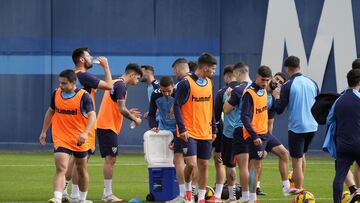 Entrenamiento del Málaga del miércoles 19 de febrero.