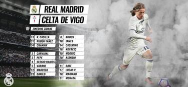 Modric returns with Asensio set for Bernabeu league debut