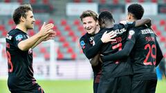 Jugadores de Midtjylland celebrando un gol.