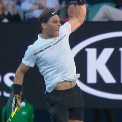 Épica y puro tenis: la magistral volea de espaldas de Nadal