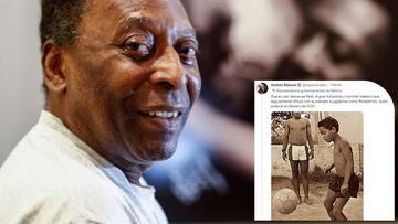 AMLO lamenta la muerte de Pelé con una foto de Ronaldinho 