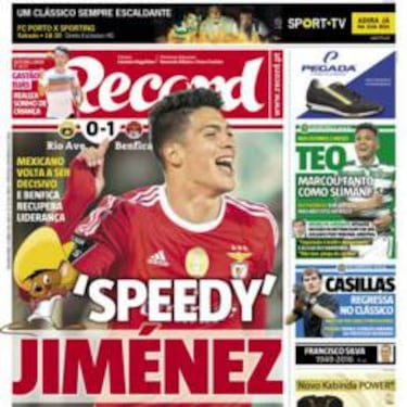 Raúl Jiménez conquista a la prensa deportiva en Portugal