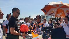 Marc Márquez en la parrilla de Aragón.