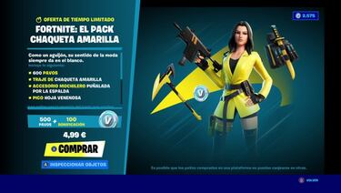 Skin Chaqueta Amarilla en Fortnite: ya disponible, precio y contenidos