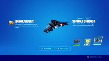 Si completamos todos los desafíos, obtendremos el ala delta Sombra Sigilosa