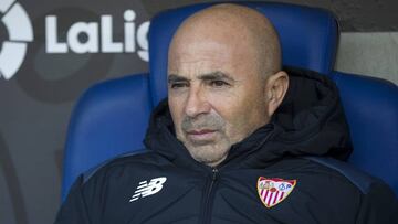 Jorge Sampaoli durante el Espanyol-Sevilla.