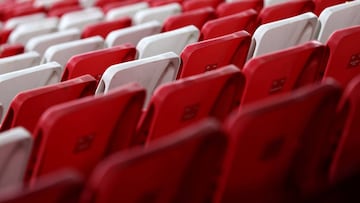 LISBON, PORTUGAL - AUGUST 11: A general view inside the stadium prior to the Atalanta walk around ahead of the UEFA Champions League Quarter Final match between Atalanta and PSG at Estadio do Sport Lisboa e Benfica on August 11, 2020 in Lisbon, Portugal. 