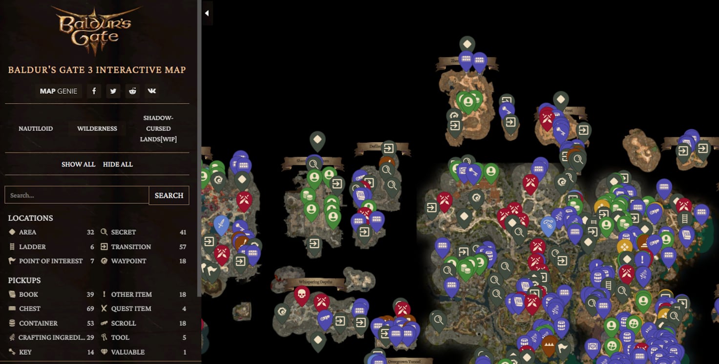 Baldur’s Gate 3 interactive map where to find all resources and secrets Meristation