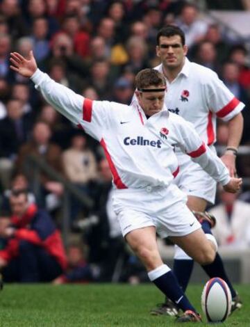 20/03/99. Torneo V Naciones. Inglaterra-Francia. Wilkinson anota todos los tantos de su equipo en el partido con siete golpes de castigo pasados a palos.