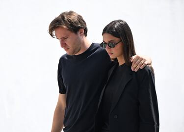 Federico Chiesa llega al funeral de Diogo Jota y su hermano André Silva en la Igreja Matriz de Gondomar el 5 de julio de 2025 en Gondomar, Portugal.