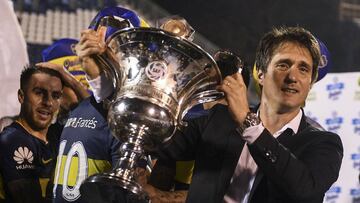 Guillermo Barros Schelotto, otra vez campeón con Boca.
