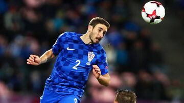 Sime Vrsaljko con la selección croata.