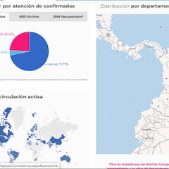 Mapa de casos y muertes por coronavirus por departamentos en Colombia: hoy, 12 de mayo