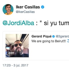 Casillas se mofa del inglés de Jordi Alba en este vídeo de Piqué