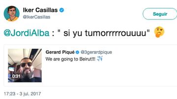 Casillas se mofa del inglés de Jordi Alba en este vídeo de Piqué