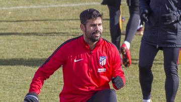 Diego Costa, durante un entrenamiento.