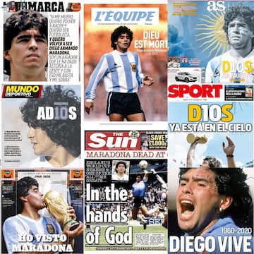 Así vivió la prensa internacional el fallecimiento de Maradona: algunas portadas pasarán a la historia