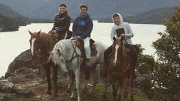 Las vacaciones de Marcelo Gallardo junto a dos de sus hijos en Bariloche