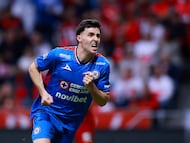 Soccer Football - Liga MX - Toluca v Cruz Azul - Estadio Nemesio Diez, Toluca, Mexico - February 7, 2026 Cruz Azul's Jose Paradela celebrates scoring their first goal REUTERS/Eloisa Sanchez