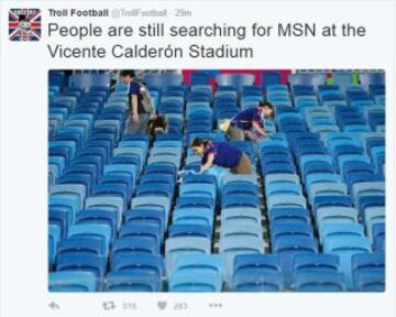 'Search Party sent out for Messi' and other marvellous memes after Atleti knock Barca out