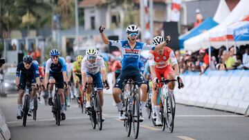 Jhonatan Restrepo, segundo en la cuarta etapa del Tour de Ruanda.