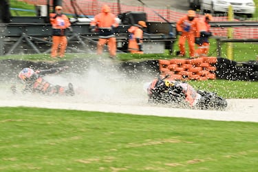 Jack Miller cayó durante la carrera al esprint.