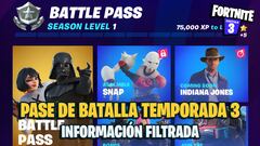 Fortnite Temporada 3: filtrado el Pase de Batalla; Darth Vader, Indiana Jones y m&aacute;s