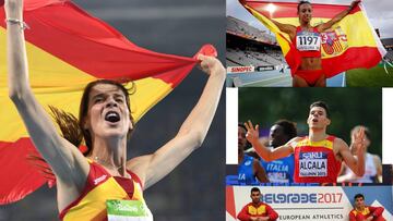 Ruth Beitia, Ana Peleteiro, Marc Alcal&aacute;, Samuel Garc&iacute;a y Lucas B&uacute;a.