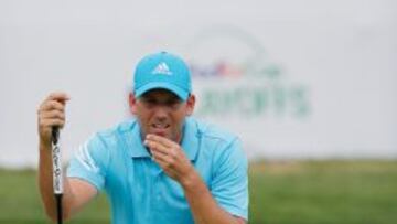 Sergio García, durante un golpe.