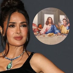 La reacción de Salma Hayek con un restaurante en España que tiene un mural de ‘La última cena’ con su cara: “No bromeo”