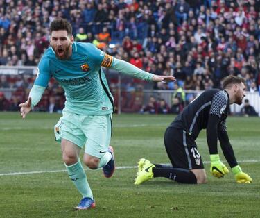 Leo Messi scores in 500th Barcelona start against Sporting