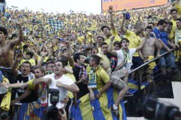 Celebración del Villarreal por el ascenso a primera división