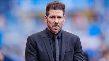 Simeone, en el Alavés-Atlético de Madrid de Mendizorroza.