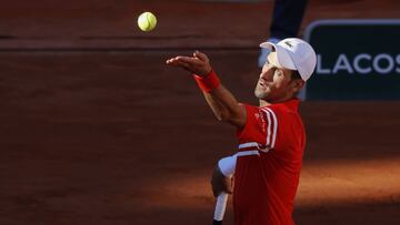Novak Djokovic of Serbia during the men's final at Roland-Garros 2021, Grand Slam tennis tournament on June 13, 2021 at Roland-Garros stadium in Paris, France - Photo Nicol Knightman / DPPI
AFP7
13/06/2021 ONLY FOR USE IN SPAIN