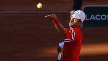 Novak Djokovic of Serbia during the men&#039;s final at Roland-Garros 2021, Grand Slam tennis tournament on June 13, 2021 at Roland-Garros stadium in Paris, France - Photo Nicol Knightman / DPPI
 AFP7 
 13/06/2021 ONLY FOR USE IN SPAIN