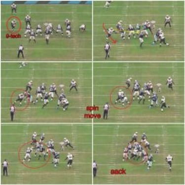 Los movimientos de la línea defensiva para cazar al QB