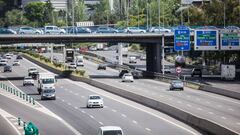 Tramo de la autopista de la M30 durante la desescalada por el Covid-19