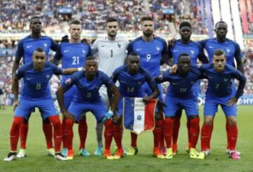 El once inicial de Francia. 