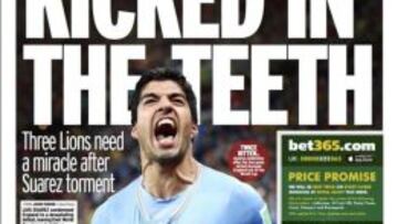 Inglaterra se ve fuera: "Suárez destroza nuestro mundo"