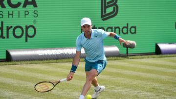 PALMA DE MALLORCA (ISLAS BALEARES), 23/06/2024.- El tenista espa?ol Roberto Bautista Agut en acci¨®n ante el tenista japon¨¦s Taro Daniel este domingo, durante el partido de primera ronda del Mallorca Championships que se celebra en Santa Ponsa, Palma de Mallorca. EFE/ Miquel A. Borr¨¤s