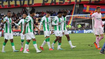 Deportivo Pasto vs. Atlético Nacional en las cuadrangulares semifinales de la Liga Betplay 2023-1.