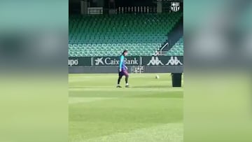 La imagen de Messi probándose a horas de disputar la final