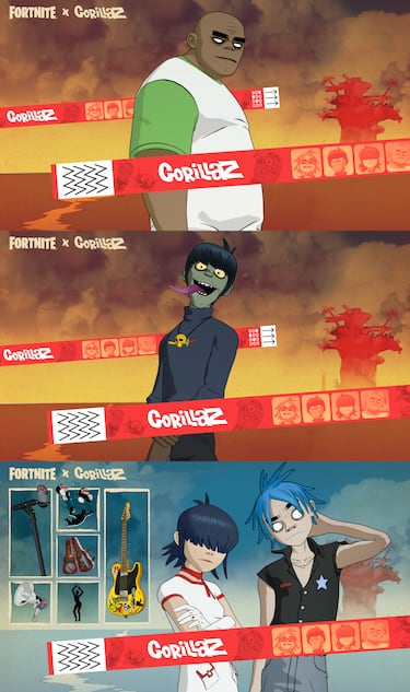 Gorillaz comes to Fortnite: date, how to get their new outfits, available songs, and all the details