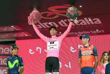 El colombiano terminó segundo en el Giro 2017, detrás de Tom Dumoulin. Sexto podio para Quintana en las grandes del ciclismo.