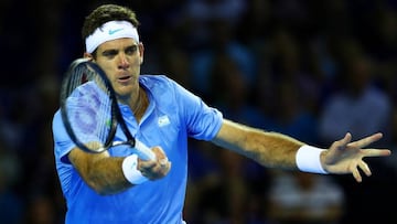 Juan Martín Del Potro obtuvo una victoria épica ante Andy Murray en Glasgow.