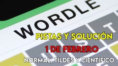 Wordle en español, científico y tildes para el reto de hoy 1 de febrero: pistas y solución