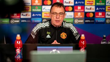 Ralf Rangnick, en rueda de prensa previa al partido de Champions vs Atl&eacute;tico de Madrid.