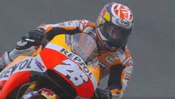 Dani Pedrosa con la Honda en Jerez.